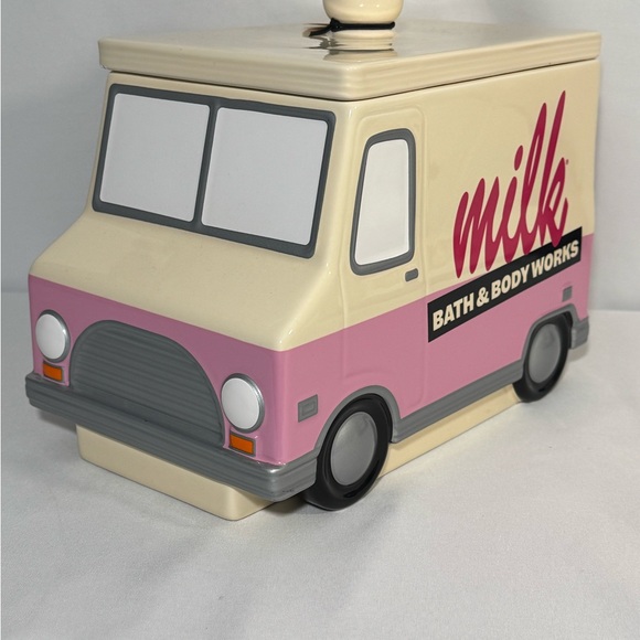 Bath & Body Works Other - Bath & Body Works Pink and Cream Milk Truck Container/Cookie Jar
